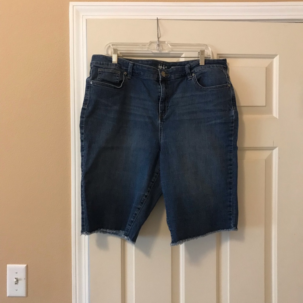 Denim Bermuda shorts